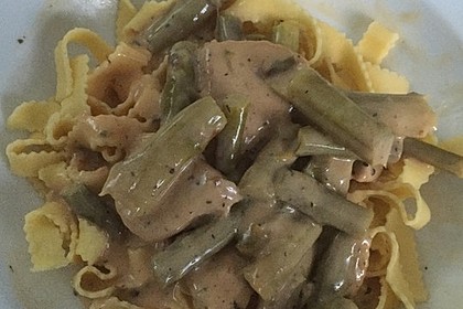 Spargel in rosa Basilikum - Käse - Sauce mit Filet vom Schwein, Huhn oder Pute 42
