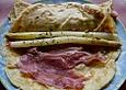 Spargel mit Kochschinken im Parmesan - Pfannkuchen