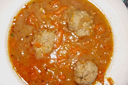 Zwiebelsuppe mit Hackb&auml;llchen 1