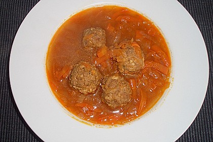 Zwiebelsuppe mit Hackb&auml;llchen 7
