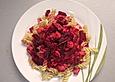 Tortiglioni mit Roter Bete und Lachs