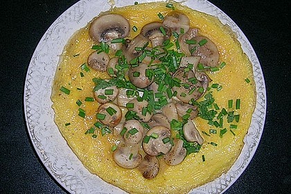 Pizza - Omelette mit Champignons