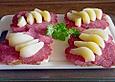 &Uuml;berbackener Salami - Birnen - Toast