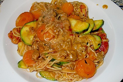 Beas schnelle Nudel - Gem&uuml;se - Pfanne