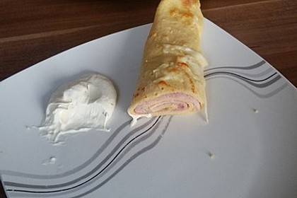 Überbackene Schinken - Käse - Crepes 4