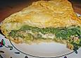 Bl&auml;tterteigquiche mit Hack, Spinat und Schafsk&auml;se