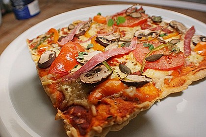 Pizzateig ohne Hefe 1