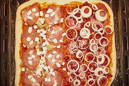 Pizzateig ohne Hefe 6
