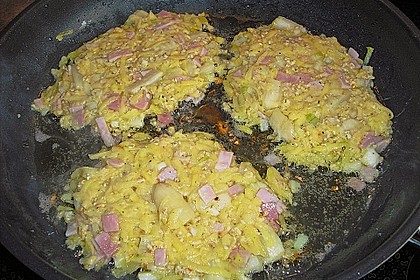 Spargelrösti mit Schinkenwürfeln 5