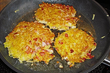 Spargelrösti mit Schinkenwürfeln 3