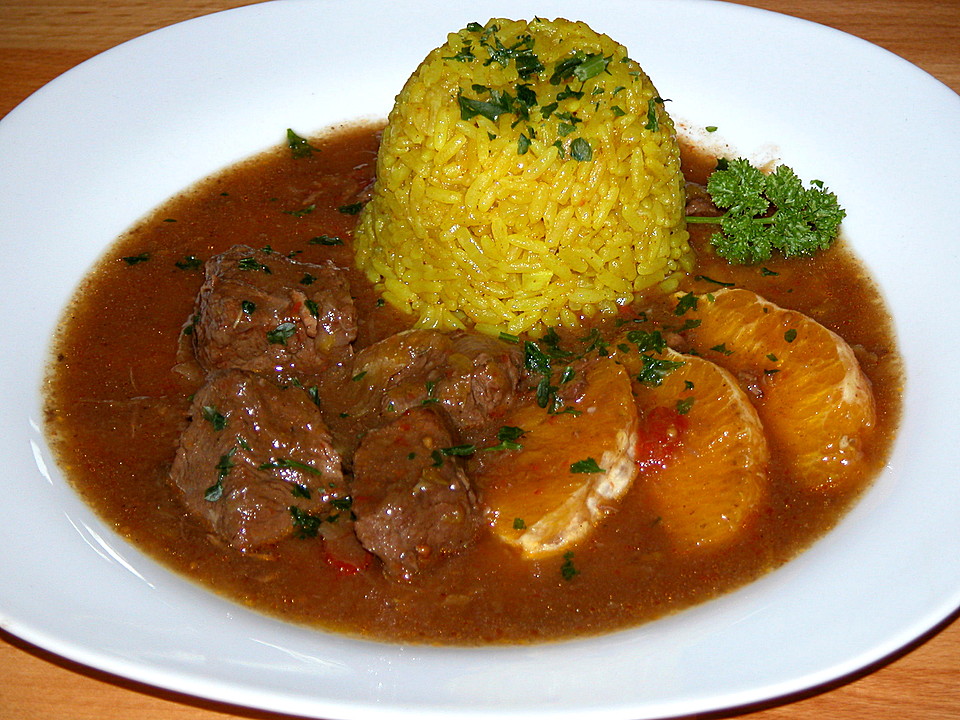 Rinderragout mit Orangen und Curry (Rezept mit Bild) | Chefkoch.de