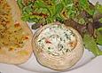Champignons gef&uuml;llt mit B&auml;rlauch - Frischk&auml;se