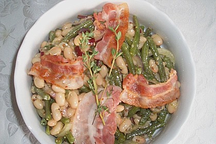 Bohnensalat mit Speck - Senf - Dressing 4