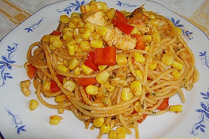 Spaghetti mit Gefl&uuml;gel und Gem&uuml;se 1