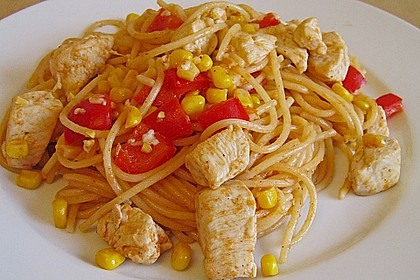 Spaghetti mit Gefl&uuml;gel und Gem&uuml;se 2