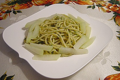 B&auml;rlauch - Linguine mit Kohlrabi 4