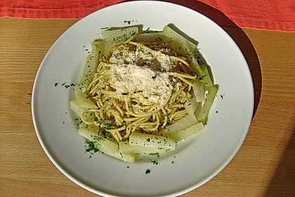 B&auml;rlauch - Linguine mit Kohlrabi 5