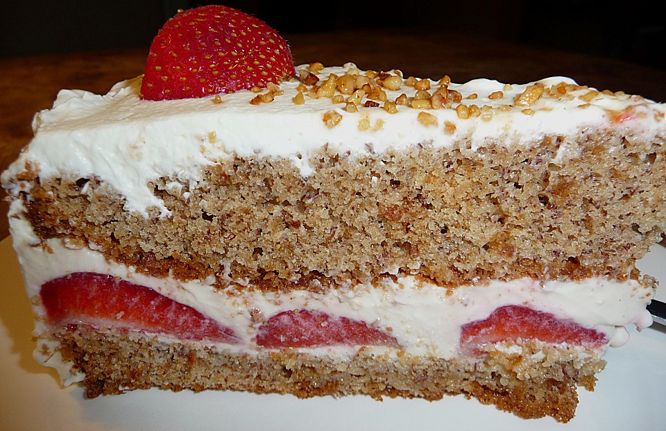 Erdbeer - Amaretti - Mandel - Torte (Rezept mit Bild) | Chefkoch.de