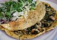 Friedhelms Omelette mit Eismeergarnelen
