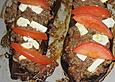 Orientalische Auberginen - Hackfleisch - Schiffchen mit Joghurt und Reis