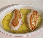 H&auml;hnchenbrustfilet aus dem Ofen mit Champignons (Bild)