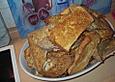 Gebackene Brotscheiben, herzhaft