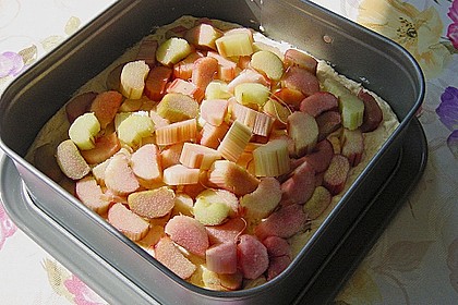 Rhabarberkuchen mit Guss 5