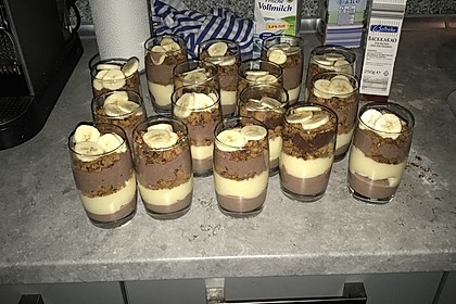 Bananen - Vanille - Schokocreme - Dessert 8