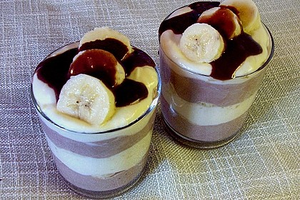 Bananen - Vanille - Schokocreme - Dessert 3