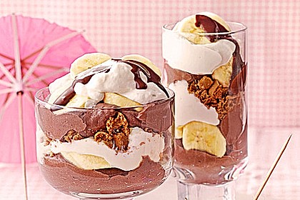 Bananen - Vanille - Schokocreme - Dessert 1