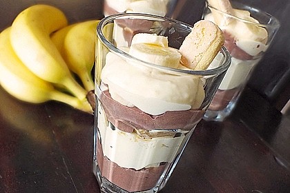 Bananen - Vanille - Schokocreme - Dessert 4