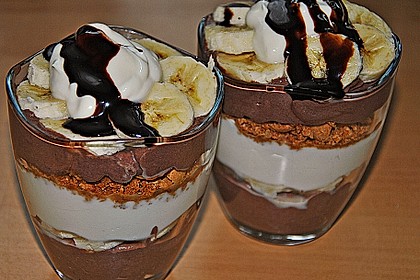 Bananen - Vanille - Schokocreme - Dessert 2