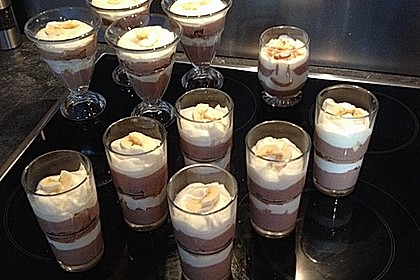 Bananen - Vanille - Schokocreme - Dessert 9