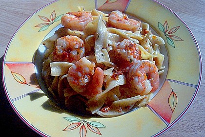 Garnelen in Chutney - Tomaten - Sugo zu Pasta