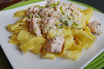 Bandnudeln in Lachssauce 20