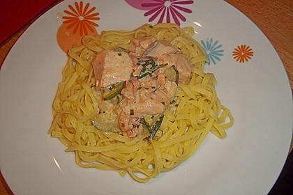 Bandnudeln in Lachssauce 23