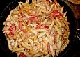 Nudeln mit Putenkasseler und Paprika