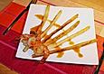 Gebratener Spargel mit Riesengarnelen und s&uuml;&szlig; - scharfer Passionsfrucht - Rum - Butter