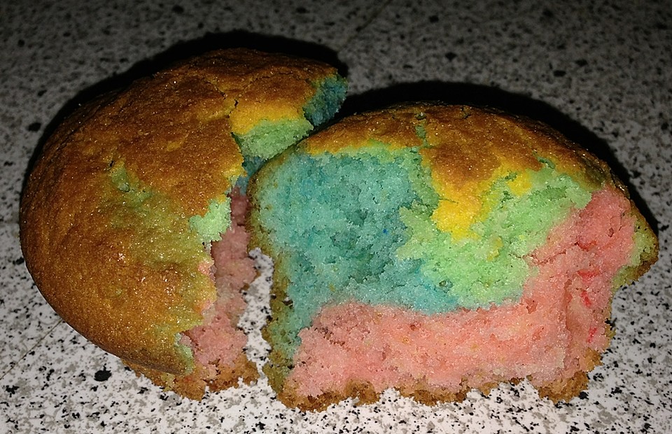 regenbogen muffins regenbogen muffins