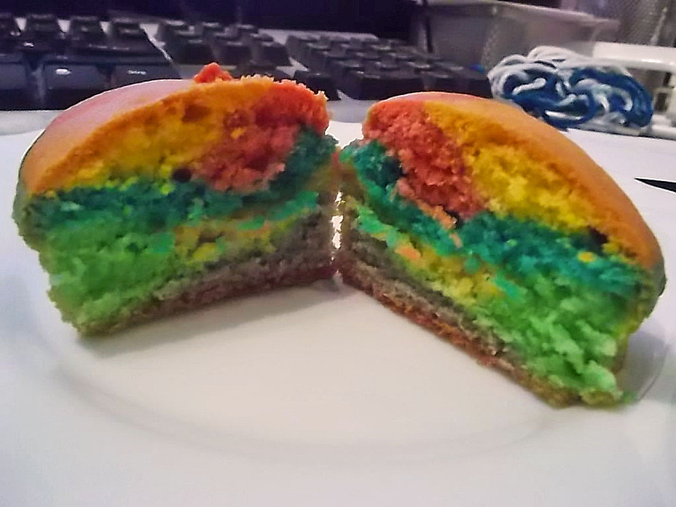 Regenbogen - Muffins (Rezept mit Bild) von Knalltüte_ | Chefkoch.de