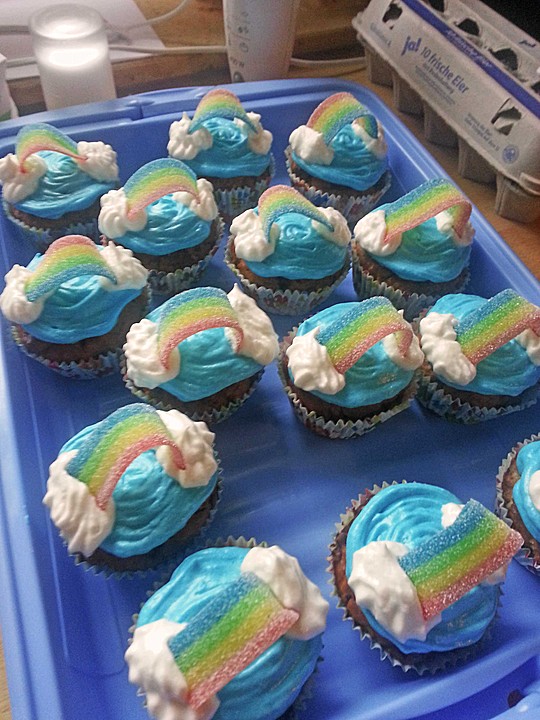Regenbogen - Muffins (Rezept mit Bild) von Knalltüte_ | Chefkoch.de