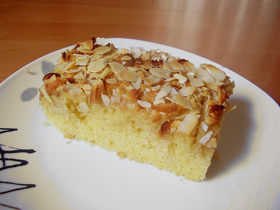 Apfelkuchen Mit Marzipan Und Mandelblättchen (Rezept Mit Bild ...