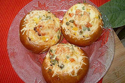 Laugent&ouml;rtchen mit K&auml;se und Paprika