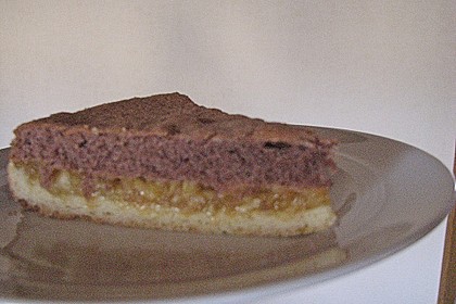 Apfelkuchen mit M&uuml;rbeteig und Kakaobiskuit 4