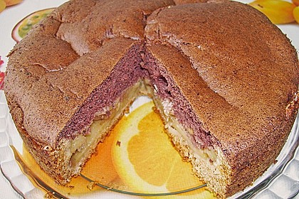 Apfelkuchen mit M&uuml;rbeteig und Kakaobiskuit 6