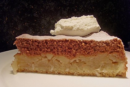 Apfelkuchen mit M&uuml;rbeteig und Kakaobiskuit 10