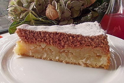 Apfelkuchen mit M&uuml;rbeteig und Kakaobiskuit 11