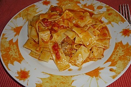 Pasta  mit Hackfleischb&auml;llchen und Tomatensauce