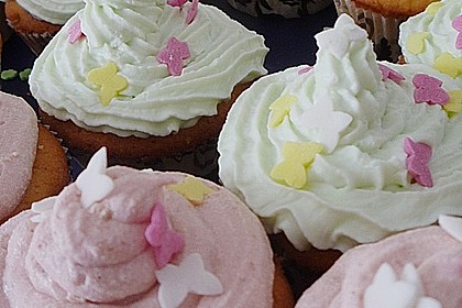 Zitronen - Cupcakes mit Waldmeister - Frischkäse - Creme 52