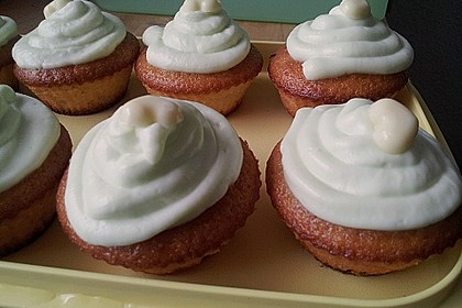 Zitronen - Cupcakes mit Waldmeister - Frischkäse - Creme 48